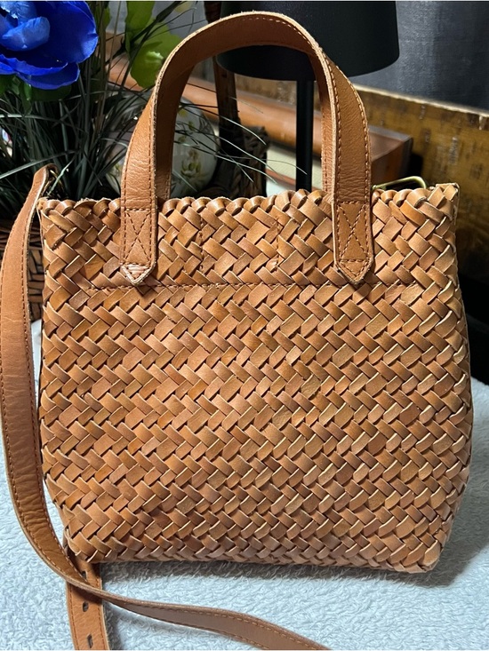 Madewell Handbags - Madewell The Small Transport Crossbody: Woven Leather Edition Purse Bag Tote